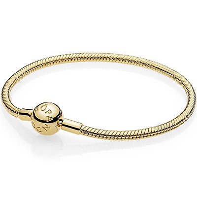 Pandora silver bracelet sale with gold clasp