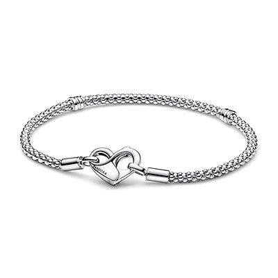 Pandora Moments Infinity Knot Clasp Silver Snake Chain Bracelet