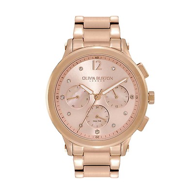 Olivia Burton Big Dial Rose Gold Mesh Watch