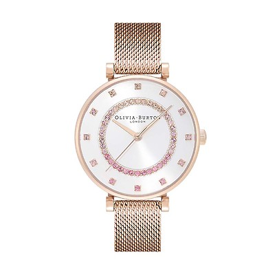 Olivia burton semi hotsell precious rose gold mesh