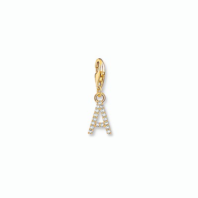 Thomas Sabo Gold Plated Cubic Zirconia Letter N Charm 1977-414-14