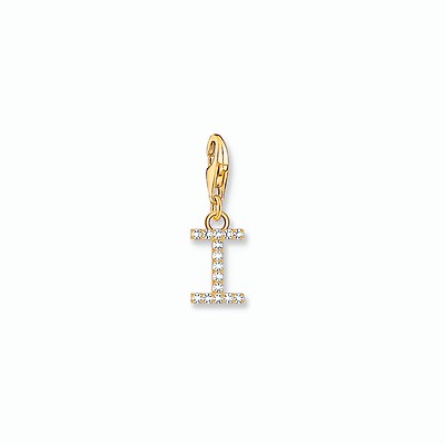 Thomas Sabo Gold Plated Cubic Zirconia Letter N Charm 1977-414-14