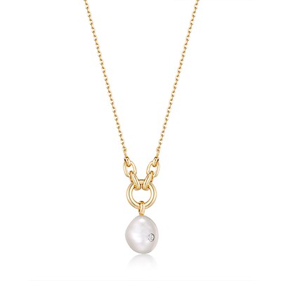 Vivienne Westwood Simonetta Pearl Gold-Tone Necklace