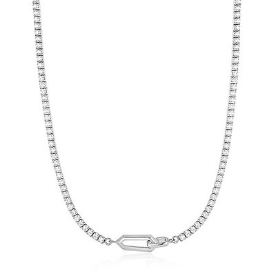 Michael Kors Logo Heart Sterling Silver Pendant Necklace