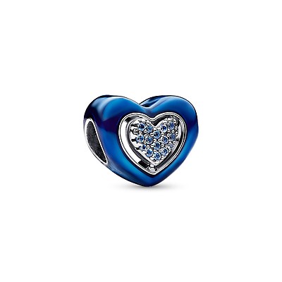 Pandora blue shape of love clearance charm