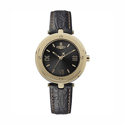 Vivienne westwood black and gold watch cheap
