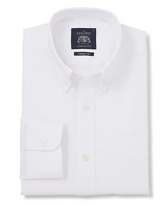 mens white oxford shirt slim fit