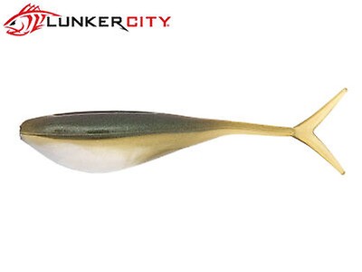 Lunker City Fin-S Fish - Blue Ice/Chartreuse Tail