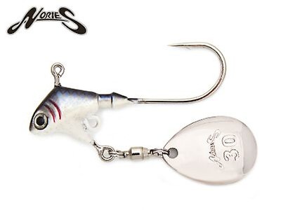 NORIES 7g In the Bait/Bass Willow Leaf Spinner Jig
