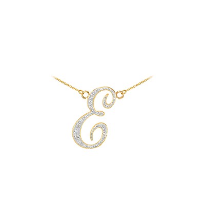 Letter e 2024 pendant gold