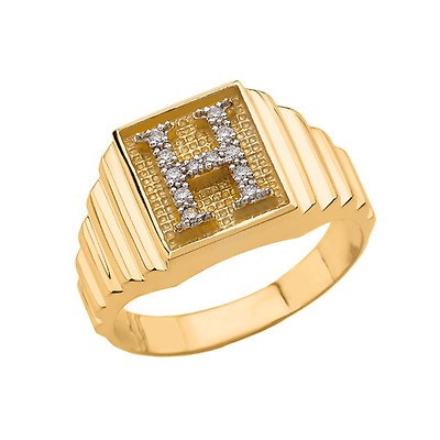 Mens stylish gold on sale rings