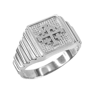 Mens rings with a on sale cross