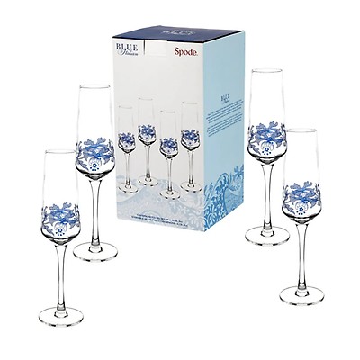 Blue Italian 19oz Stemless Glasses Set of 4 | Spode