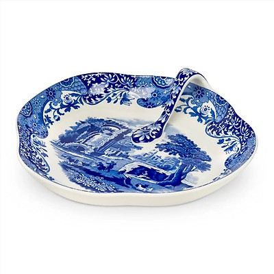 Blue Italian Square Serving Dish