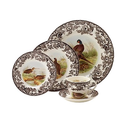 Woodland Octagonal Plate 9.5 Inch (Wood Duck) | Spode