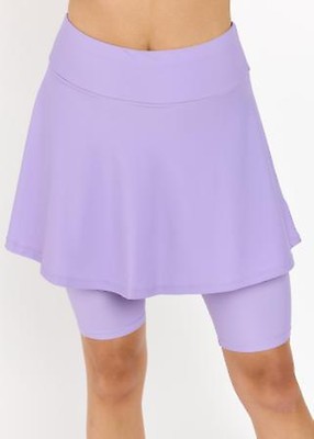 Midi Swim Skort With Bike Shorts