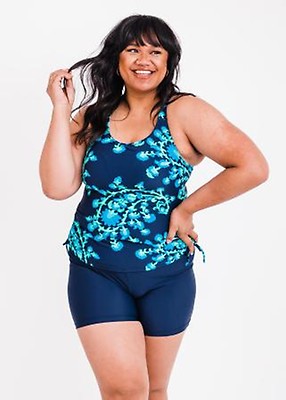 Plus Size Maya Swim Top With Short Swim Skort