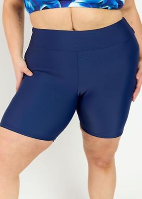 Plus Size Mid-thigh Swim Shorts