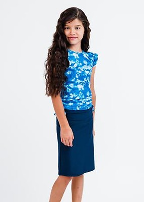 Girl's Chloe Swim Top With Knee Length Swim Skort