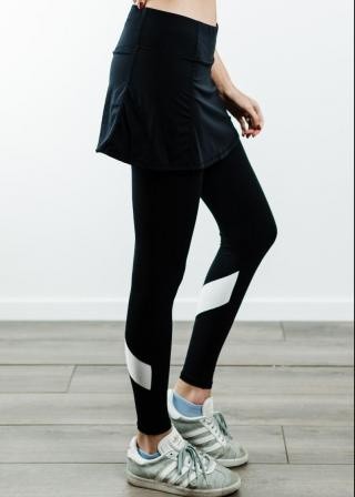 Short Sport Skirt With Attached Long Leggings