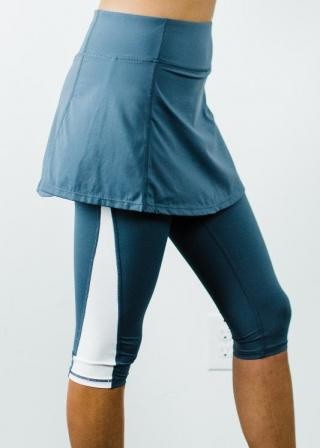 Short Sport Skirt With Attached 7/8 Leggings