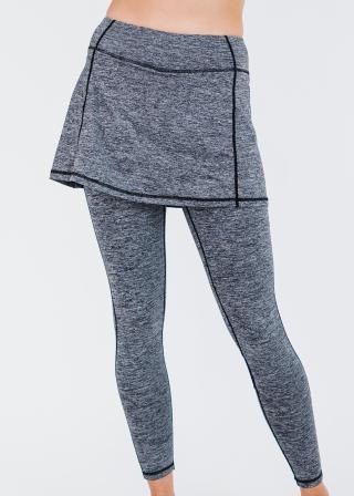 Short Lycra® Sport Skirt With Attached 27" Leggings