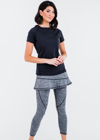 Pro Performance Top With A-line Lycra® Short Sport Skirt With Attached 27" Leggings