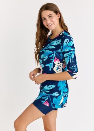 Gia Swim Tunic With Mid-Thigh Swim Shorts With Pockets