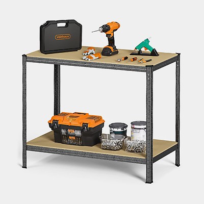 Taylor & Brown 2 X 5 Tier Heavy Duty Black Plastic Garage Storage Shelving 60cm Wide Shelves Shed Shelf Unit Home Office Pantry Workshop Racking (60 X