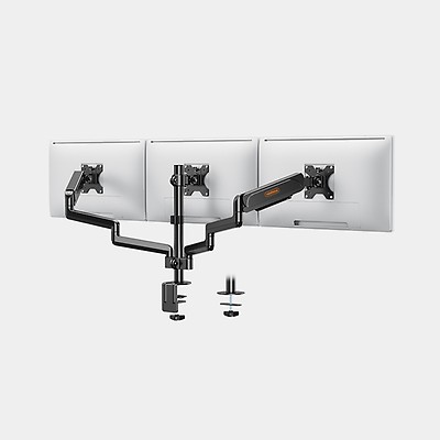 NewStar NM-D775DXSILVER monitor-tafelhouder met tafelhouder voor twee