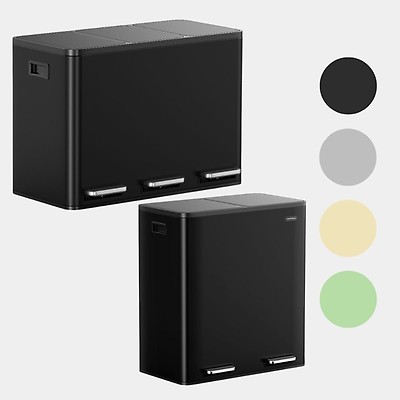 Double Bin | 60L | Recycling Bins for Kitchen | VonHaus