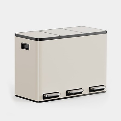 Double Bin | 60L | Recycling Bins for Kitchen | VonHaus