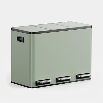 Double Bin | 60L | Recycling Bins for Kitchen | VonHaus