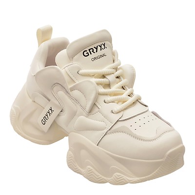 Pantofi sport GRYXX albi, 82633, din piele ecologica