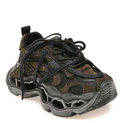 Pantofi sport GRYXX negri, 3059, din material textil si piele naturala