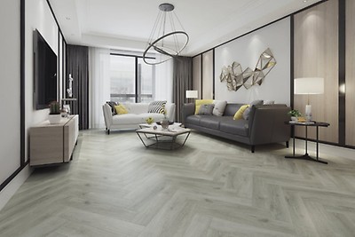 Herringbone Parquet 5mm SPC Oak LVT Luxury Click Vinyl Floor 100% Waterproof  3m2