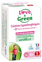 Couches Bébé Hypoallergéniques 0% Love & Green - Taille 3/4-9 kg