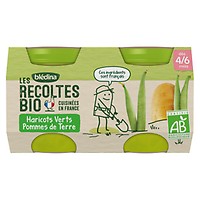Blédina Les Récoltes BIO Petit Pot Carottes Semoule - 2 x 130 g - Pharmacie  en ligne