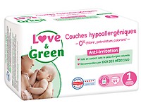 Love & Green - Couches Bébé Saines et Ecologiques - Taille 6 (15+ kg) - 34  couches - Absorbante, anti-fuites et sans ingrédients indésirables :  : Hygiène et Santé