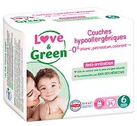 Love & green culottes hypoallergéniques taille 4 maxi 8-15kg 20 pièces