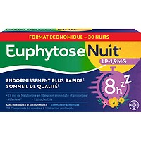 Euphytose Nuit - 2x30 comprimés - Bayer - Complément alimentaire - Sommeil