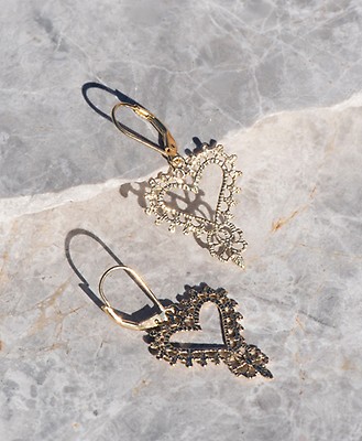 Heart Rays Earrings | 22k Gold Plate | Zoe & Morgan