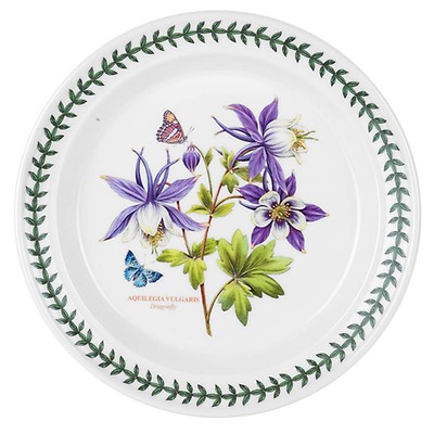 Portmeirion Botanic Garden Flower Dinner Plates, Set of 6, 26.7cm,  White/Multi