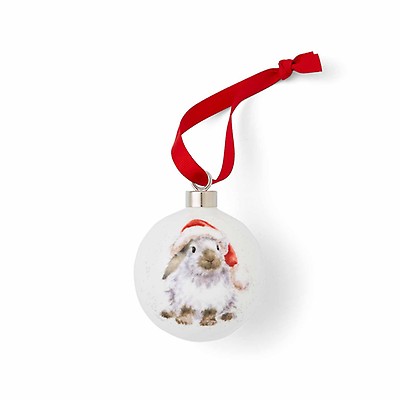 Boule De Noël En Céramique Royal Worcester - Motif Renard 'The Sleigh Ride' Par Wrendale Designs - 4