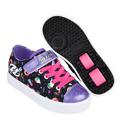 Heelys New Heelys X2 Cosmical Girls Wheels Skating Shoes Silver/Purple/Rainbow HE100991 
