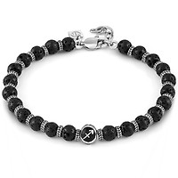 THOMAS SABO Armband Karma Secret – 925 Sterlingsilber, Roter Aventurin Stein, Nylonband, Schmuck Für Damen, Geschenk