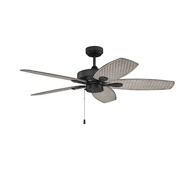 Casablanca Charthouse 54 inch Ceiling Fan in Onyx Bengal with 5 Curacao Plastic Blade - 55073