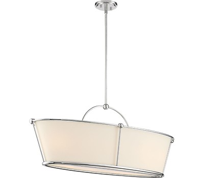 Raw Brass Acclaim Lighting IN11140RB Jessica Indoor 4-Light Pendant with Fabric Shade 