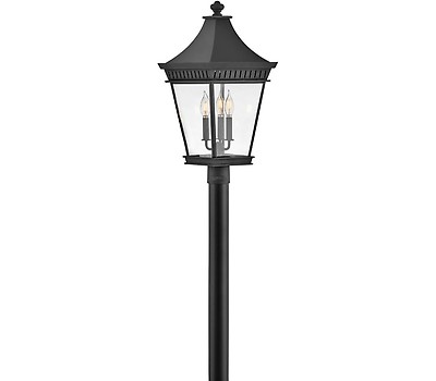 Hinkley Edgewater Black Three-Light LED Outdoor Post Mount 1671BK