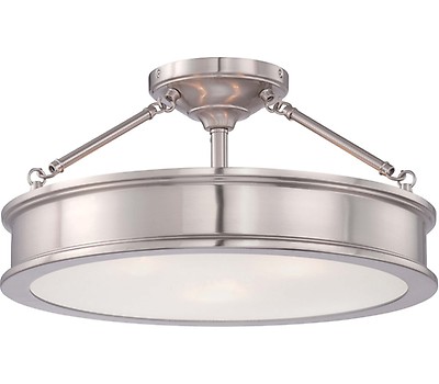 ELK Lighting 10401/2 Cappa Shells 2-Light Satin Nickel Flush Mount